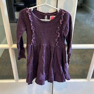 Adorable Purple Dress with Pink Ruffle Detail